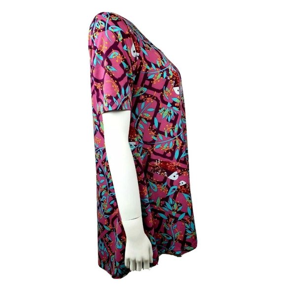 NWT LULAROE Purple Birds Perfect T Size XS - Picture 6 of 8
